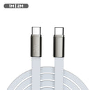 Vyvylabs VeloThread Series Fast Charging Data Cable Type-C to Type-C 240W (1M, 2M) (White) (VCQSCC1-WH, VCQSCC2-WH)
