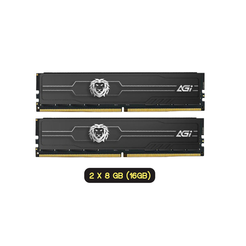AGI Gear 16GB (8GBx2) DDR4 3200MHz CL22 UDIMM Desktop Memory (AGI320A08UD138-DT)