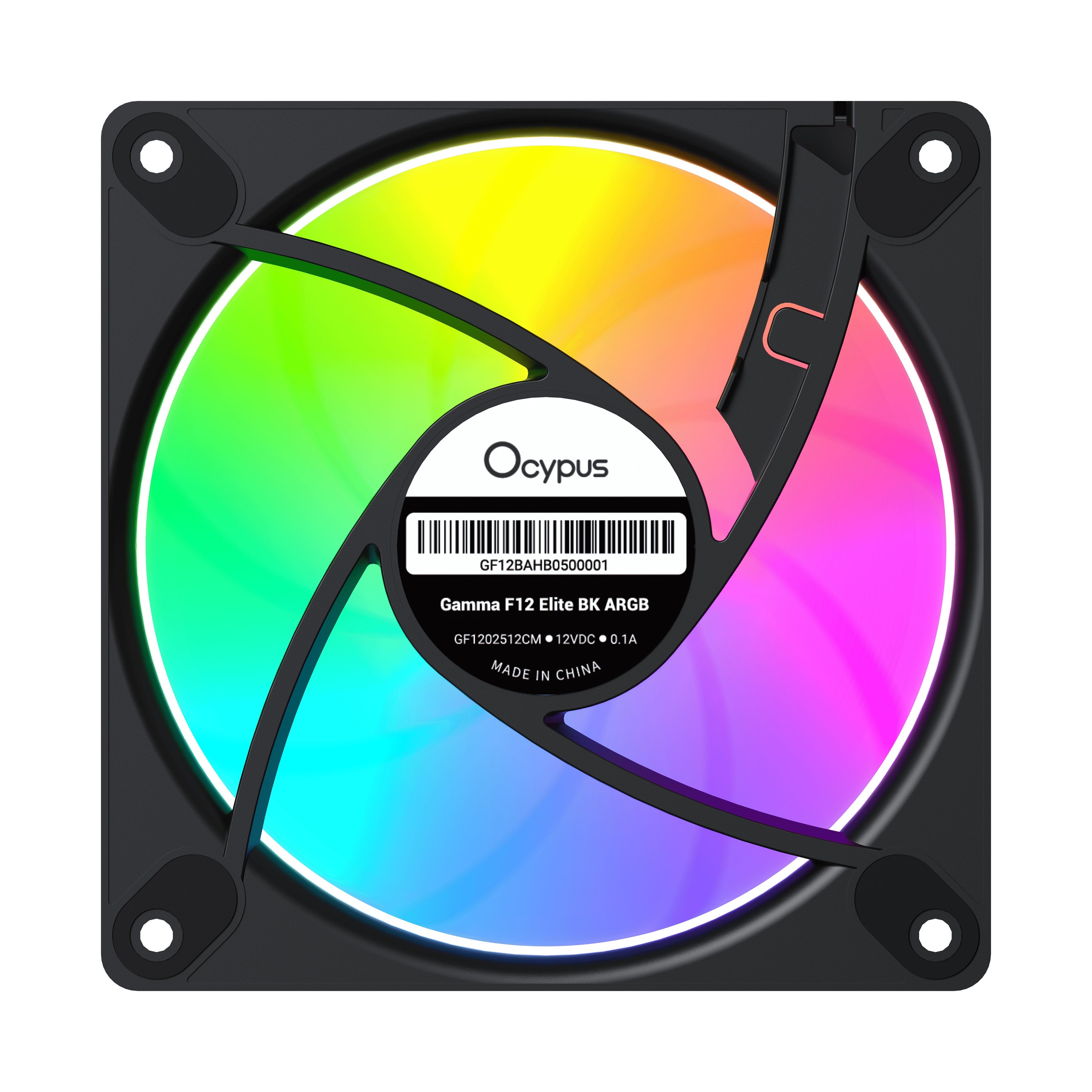Ocypus Gamma F12 Elite ARGB Reverse Blade 3-in-1 120mm PWM Fan with Transparent Frame | DataBlitz