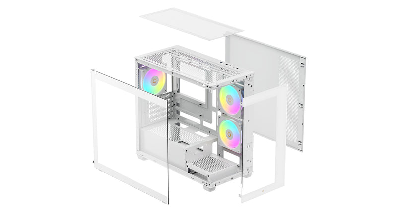 Ocypus Gamma C52 ARGB Mini-Tower Panoramic View Case with ARGB Fans