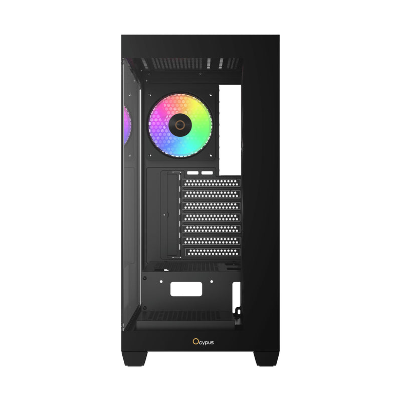 Ocypus Gamma C72 ARGB Mid-Tower Panoramic View Case with ARGB Fans | DataBlitz
