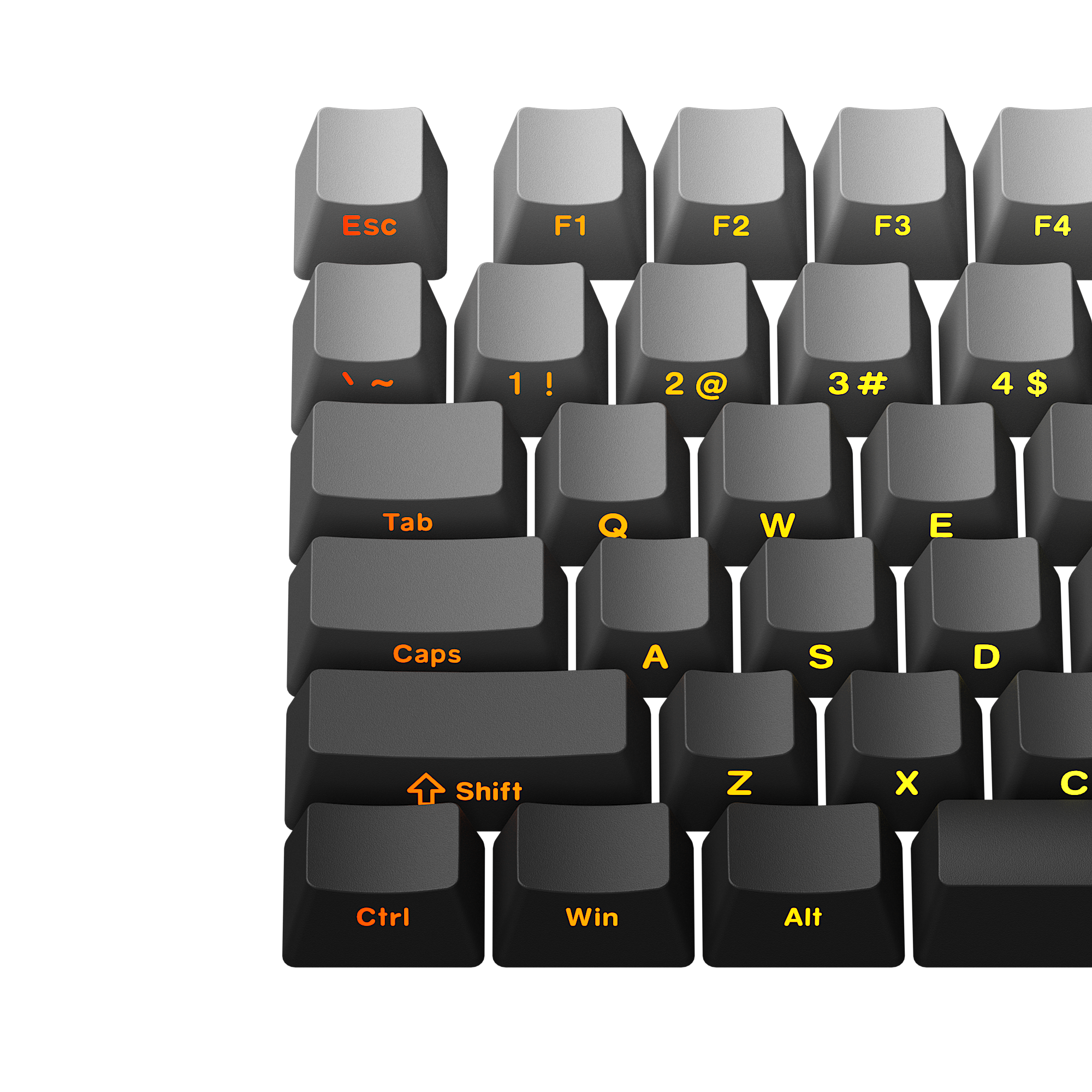 Monsgeek M1W Multi-Mode RGB Hot-Swappable Mechanical Keyboard Black (Akko v3 Piano Pro)