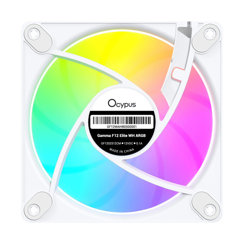 Ocypus Gamma F12 Elite ARGB 3-in-1 120mm PWM Fan with Transparent Frame | DataBlitz