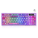E-Yooso Z-99 Ultra RGB Tri-Mode Mechanical Keyboard Transparent Purple | DataBlitz