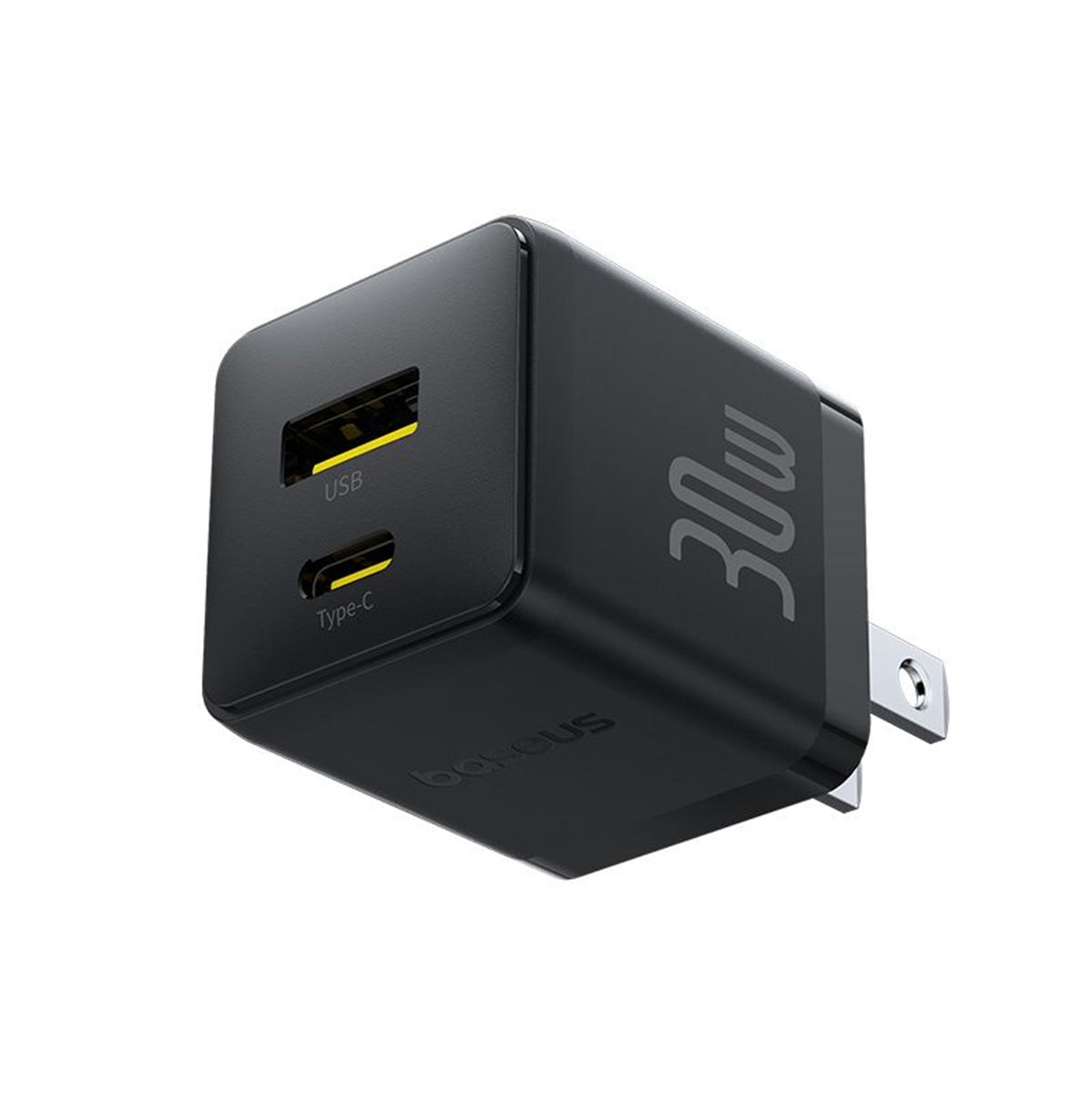 Baseus Palm Fast Charger C+U 30W (Cluster Black) (P1011160B113-00)
