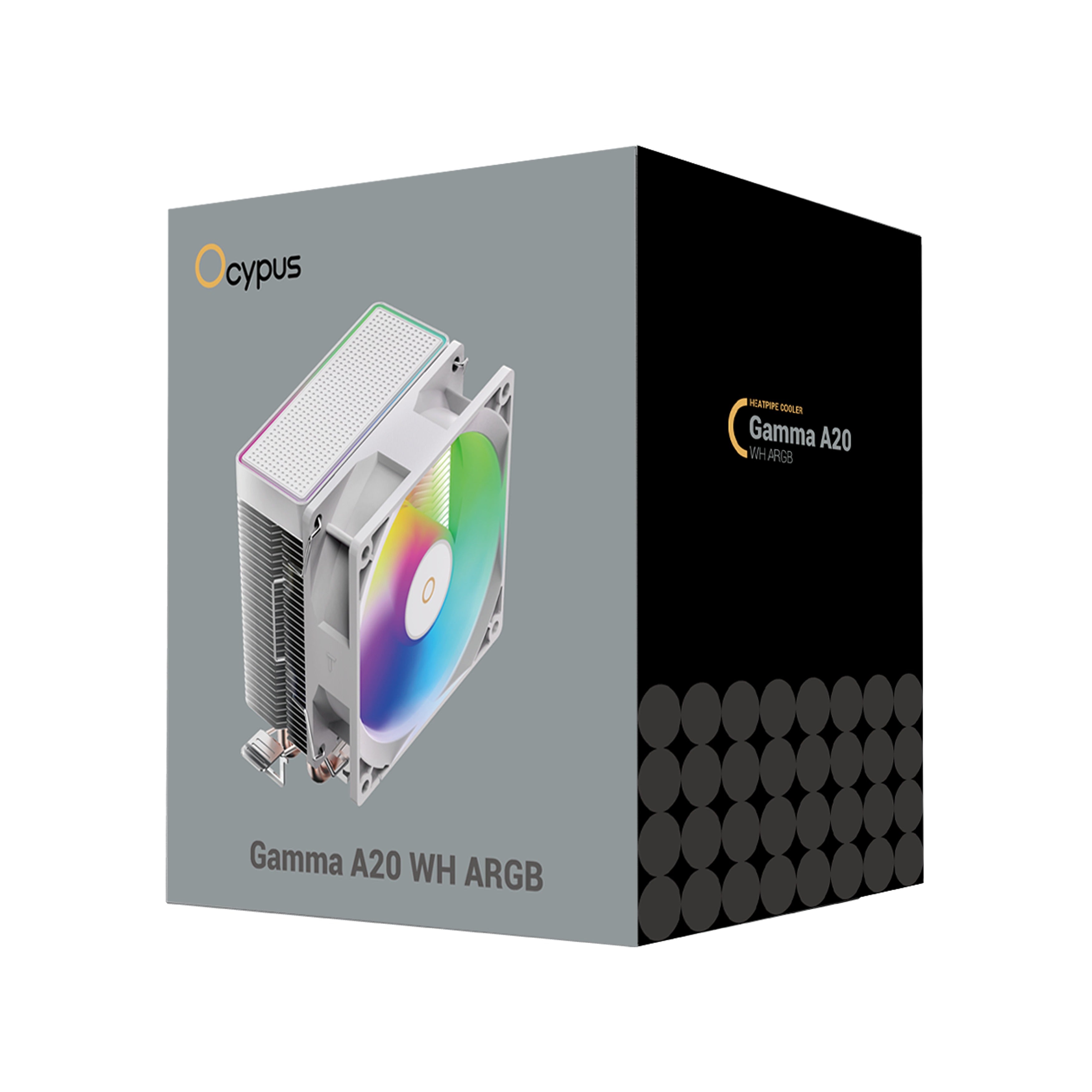 Ocypus Gamma A20 ARGB Dual Heat Pipes, 92mm Fan Small-Tower Air Cooler with ARGB Lighting
