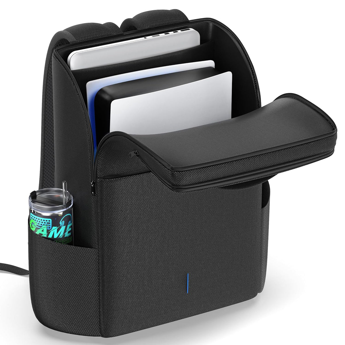LVVIL Carrying Case Travel Bag for PS5 (Black, Black/ White)