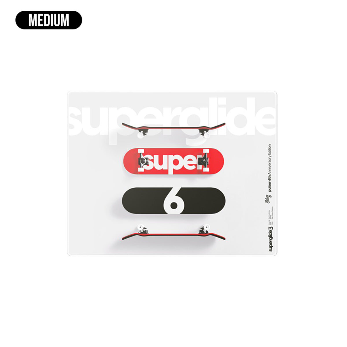 Pulsar Superglide 3 Premium Glass Mousepad 6th Anniversary Edition (Skateboard)