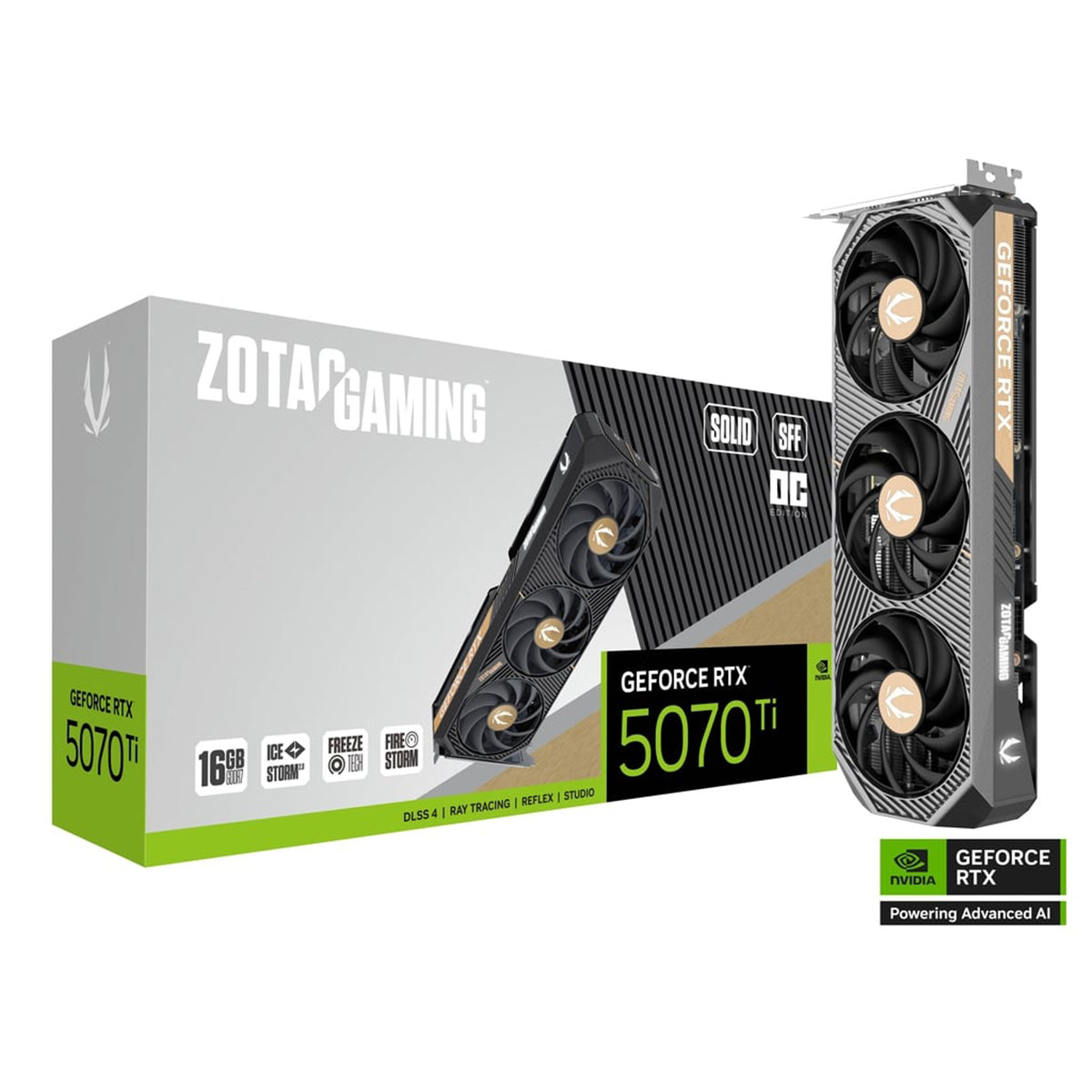 Zotac Gaming GeForce RTX 5070 Ti Solid SFF OC 16GB GDDR7 Graphics Card (ZT-B50710J3-10P)