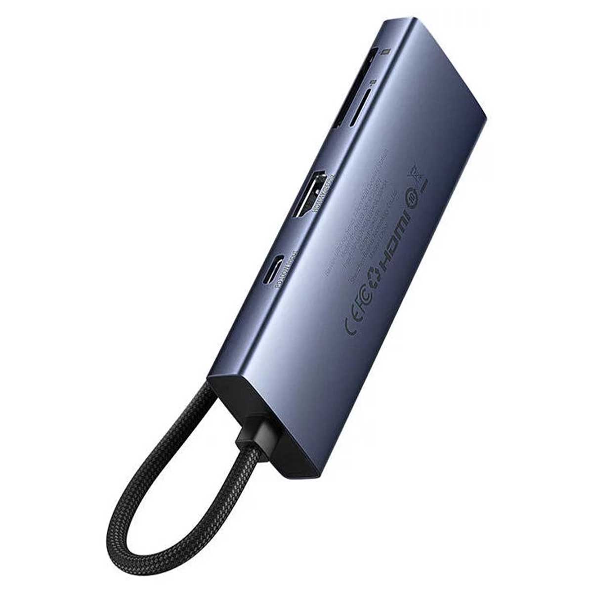 Baseus UltraJoy Series 7-Port Hub Docking Station USB-C to HDMI 4K@60Hz + 3xUSB 3.0 + PD + SD/TF (Space Grey) (B00052803811-00)