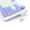 Redragon K673WBP RGB Ucal Max 81-Key 75% Gasket-Mounted Hot-Swappable Wireless Mechanical Keyboard with Knob (Mint Mambo Switch) (Moonrise Violet)