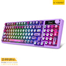 E-Yooso Z-99 Ultra RGB Tri-Mode Mechanical Keyboard Transparent Purple | DataBlitz