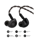 Kiwi Ears Septet 1DD + 4BA + 1 Planar + 1 PZT Quadbrid In-Ear Monitor