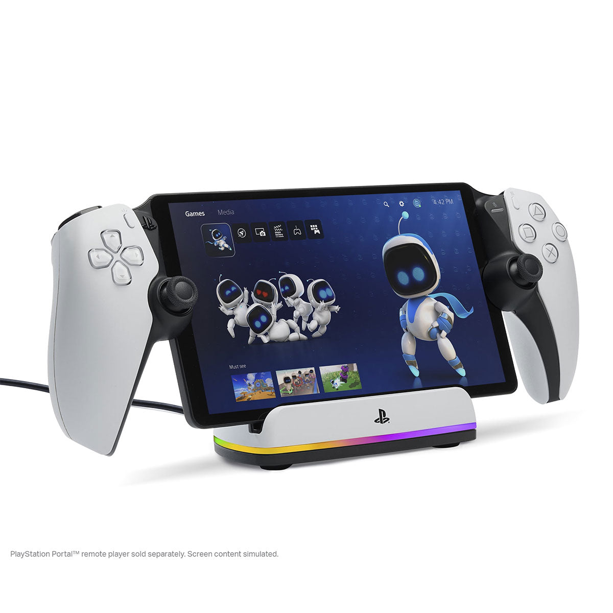 PowerA Lumectra Portal Charging Station For PlayStation Portal Remote Player (White) (PSPW0358AP-01)