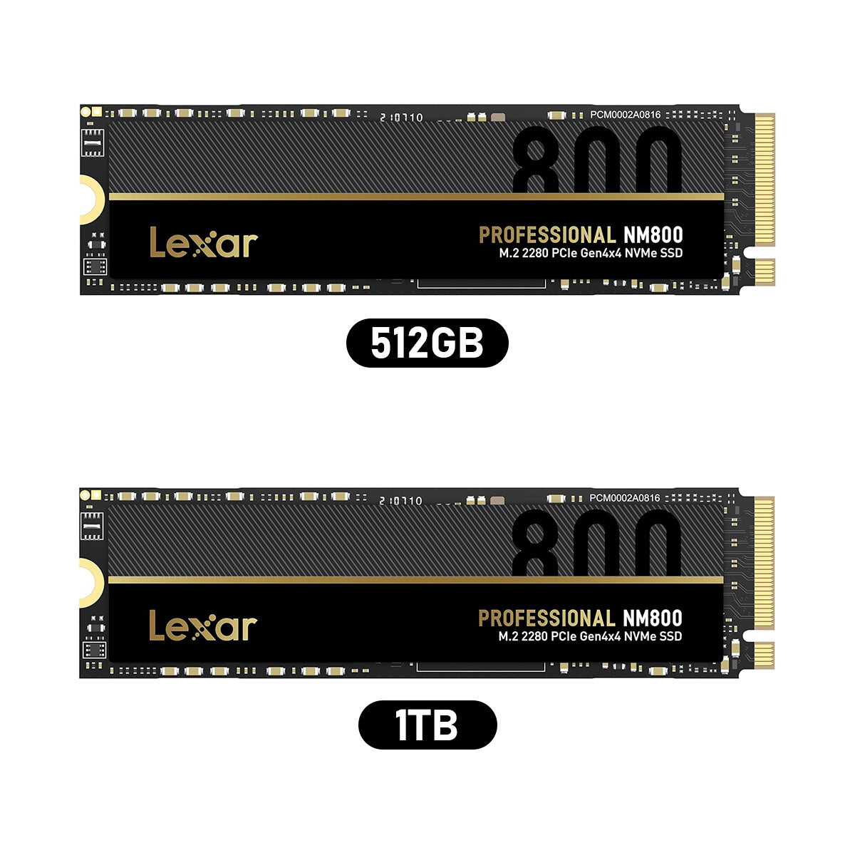 Lexar NM800 M.2 2280 7000MB/s Read PCIe Gen4x4 NVMe SSD (512GB, 1TB) (LNM800X512G-RNNNG, LNM800X001T-RNNNG)