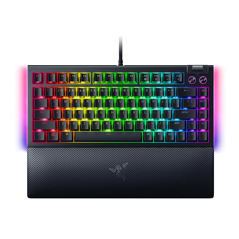 Razer Blackwidow V4 75% Hot-Swappable Mechanical Gaming Keyboard (Black) (Orange Switches)