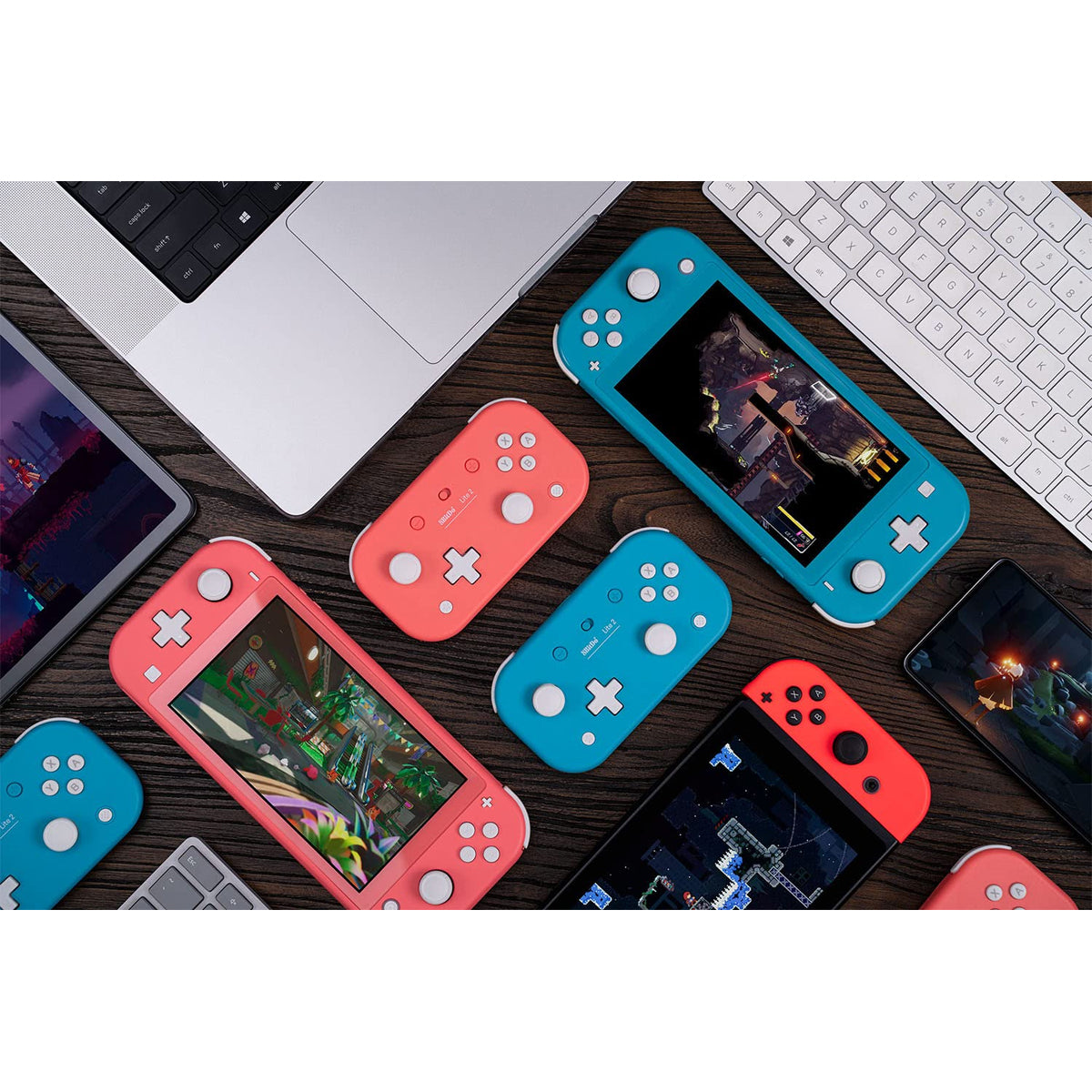 8Bitdo Lite 2 Bluetooth Gamepad (Switch/Android/RaspBerry Pi) (Pink, Turquoise)