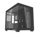 DarkFlash C285MP V2 Exquisite mATX PC Case Tempered Glass Panoramic Side Transparent (Black)