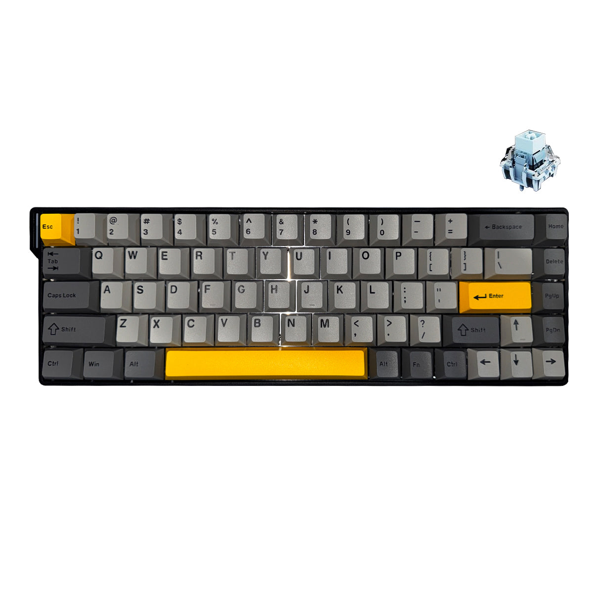 Ajazz AK680 V2 RGB Wired 68-Keys Aluminum Case Hot-Swappable Mechanical Keyboard 