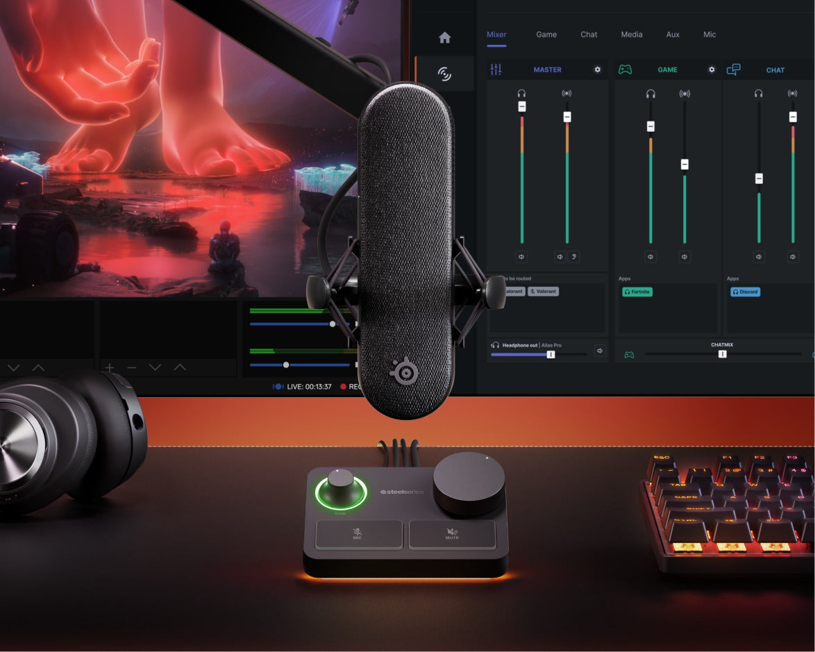 Steelseries Alias Pro XLR Mic & Stream Mixer (PN61595)
