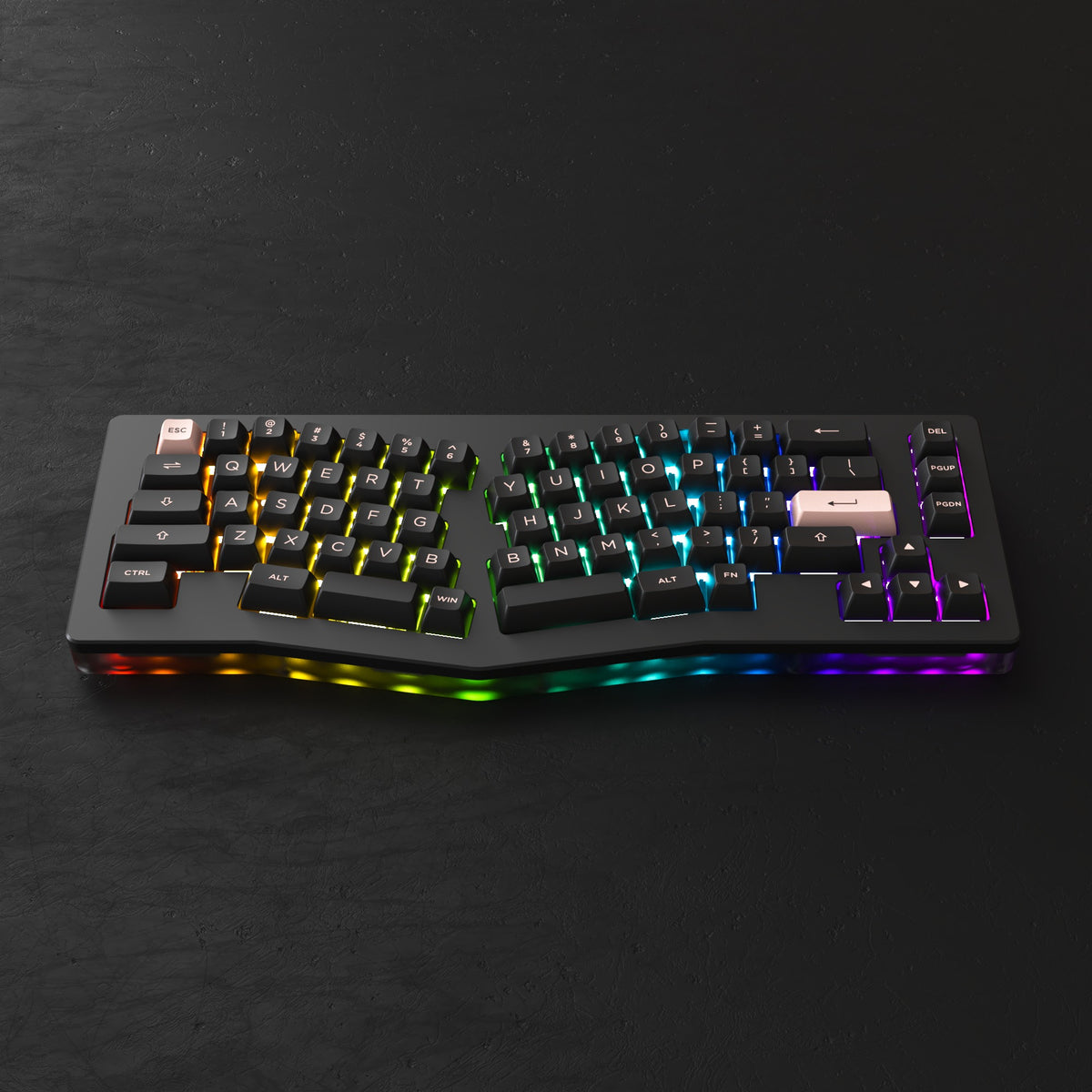 AKKO ACR Pro Alice Plus Spray Painted Acrylic Black Pre-Assembled Version RGB Mechanical Keyboard