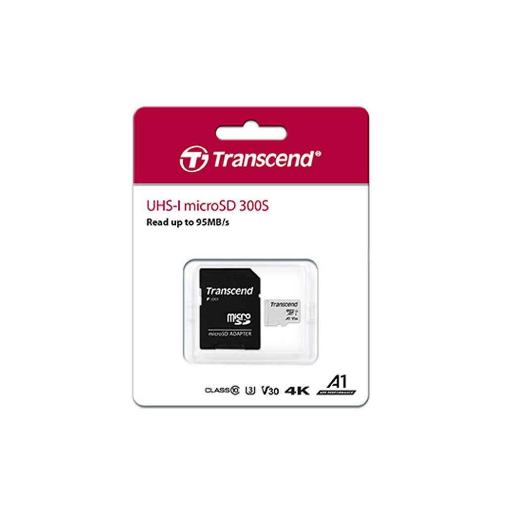 Transcend 300S MicroSDXC I UHS-I Class 10 A1 100MB/S Read Memory Card ...