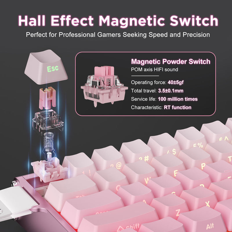 Ajazz ALUX60 RGB Wired 61-Keys Hot-Swappable Mechanical Keyboard 