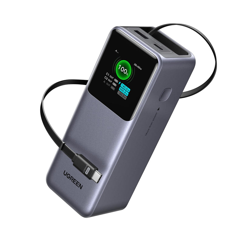 Ugreen Nexode 20000mAh 165W Power Bank with Type-C Retractable Cable