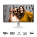 AOC 24B30H2/BW/71 23.8" FHD (1920x1080) 120Hz 1ms MPRT/4ms GTG AdaptiveSync IPS Gaming Monitor (White/Black)