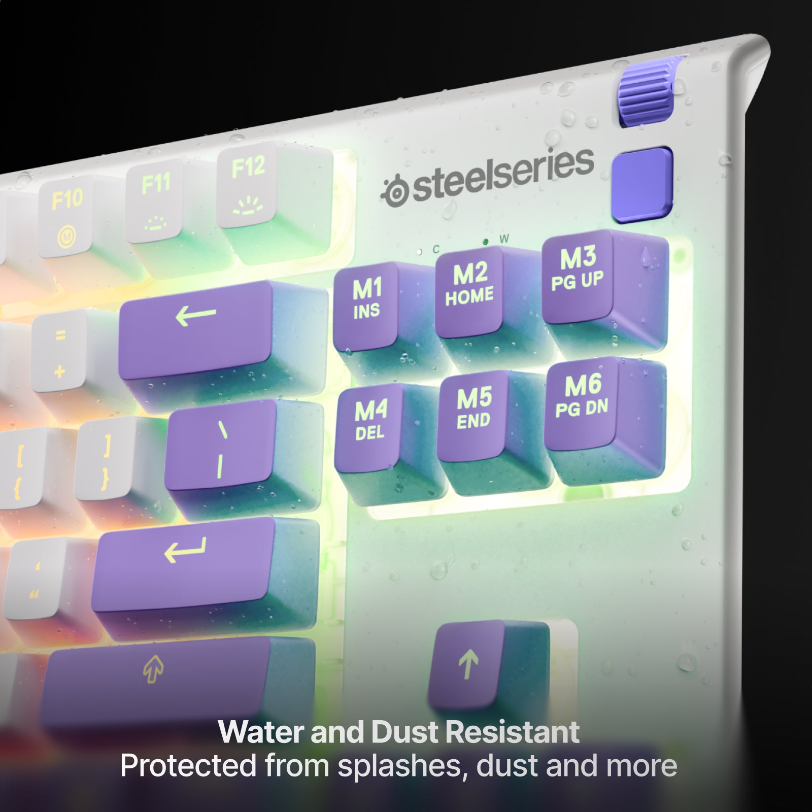 SteelSeries Apex 3 TKL RGB Gaming Keyboard (Amethyst) 