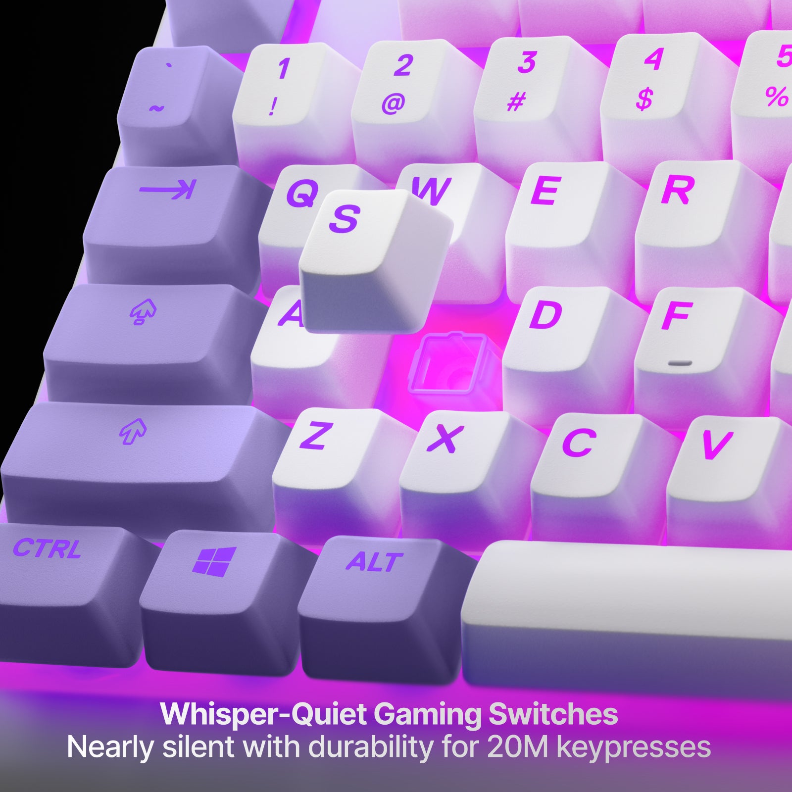 SteelSeries Apex 3 TKL RGB Gaming Keyboard (Amethyst) 
