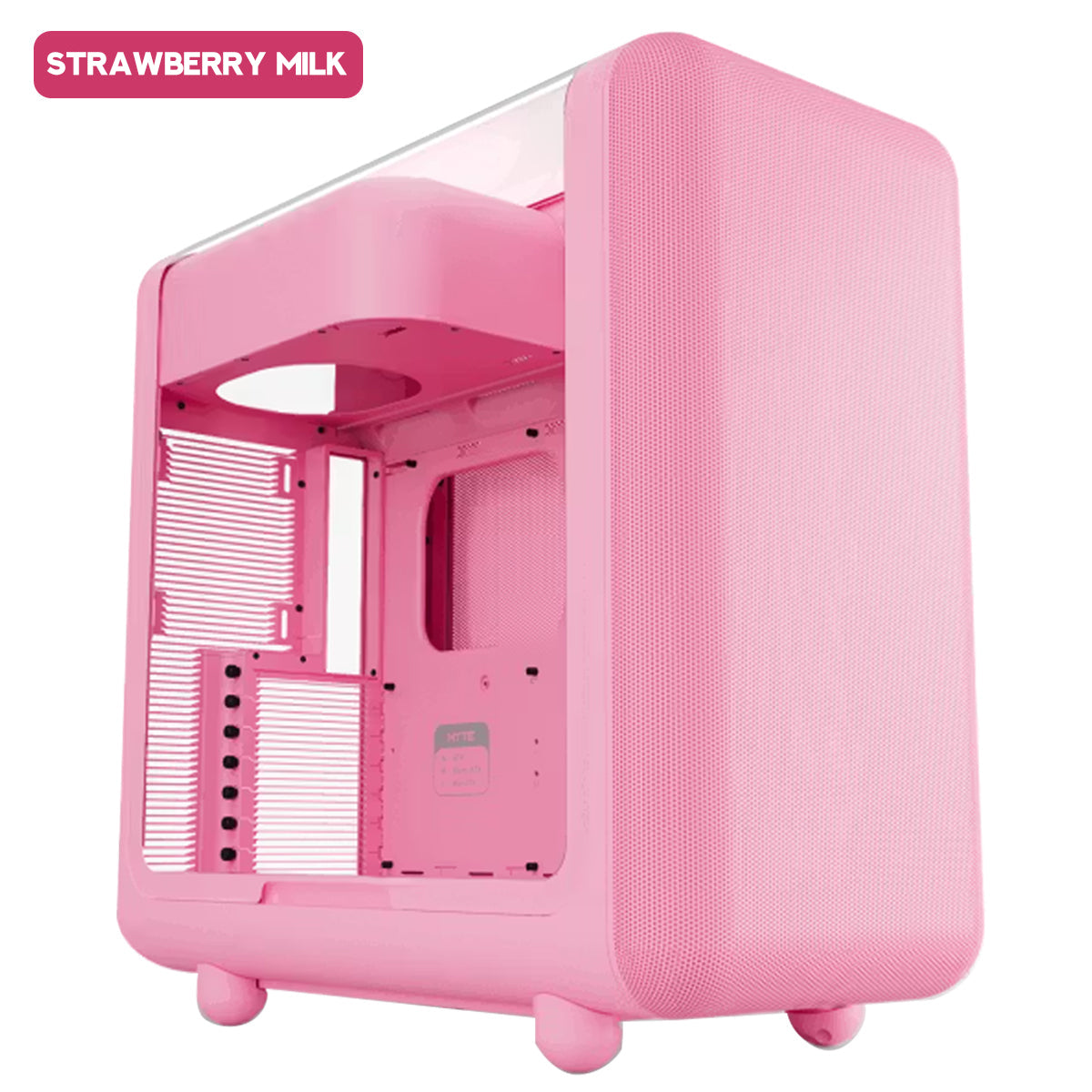 Hyte X50 ATX Mid-Tower Modern Performance PC Case (Pitch Black, Snow White, Matcha, Strawberry Milk)