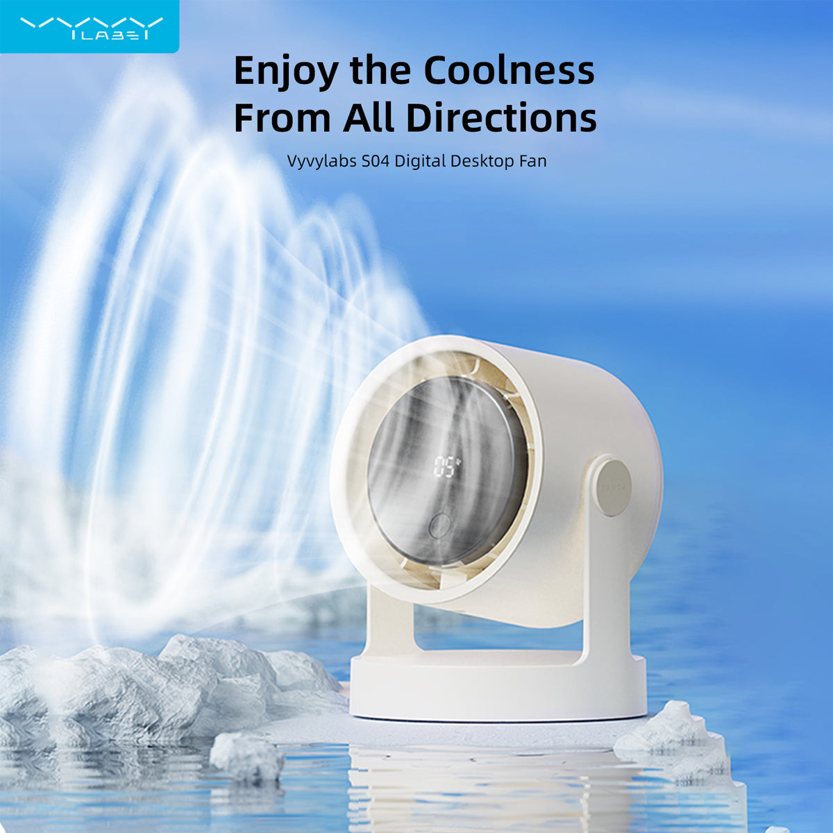 Vyvylabs S04 Digital Desktop Fan 