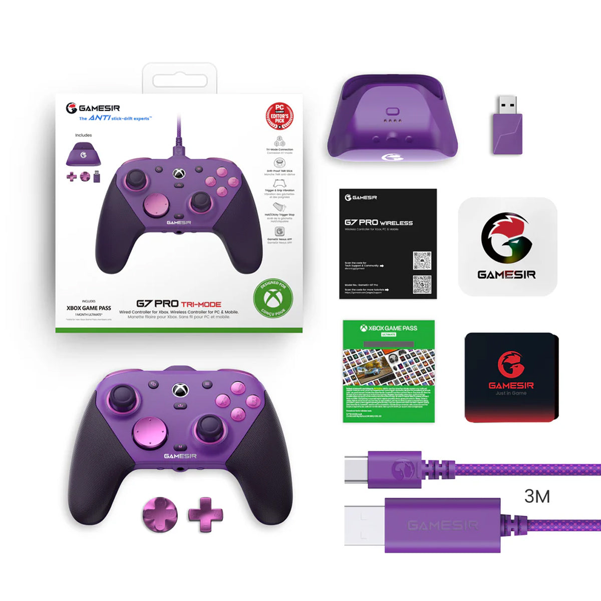 GameSir G7 Pro Tri-Mode Wired/ Wireless Gaming Controller