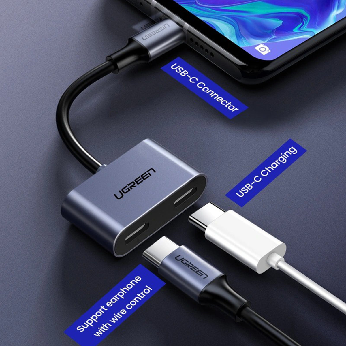 Ugreen USB-C One-Two Converter (CM232/60165)