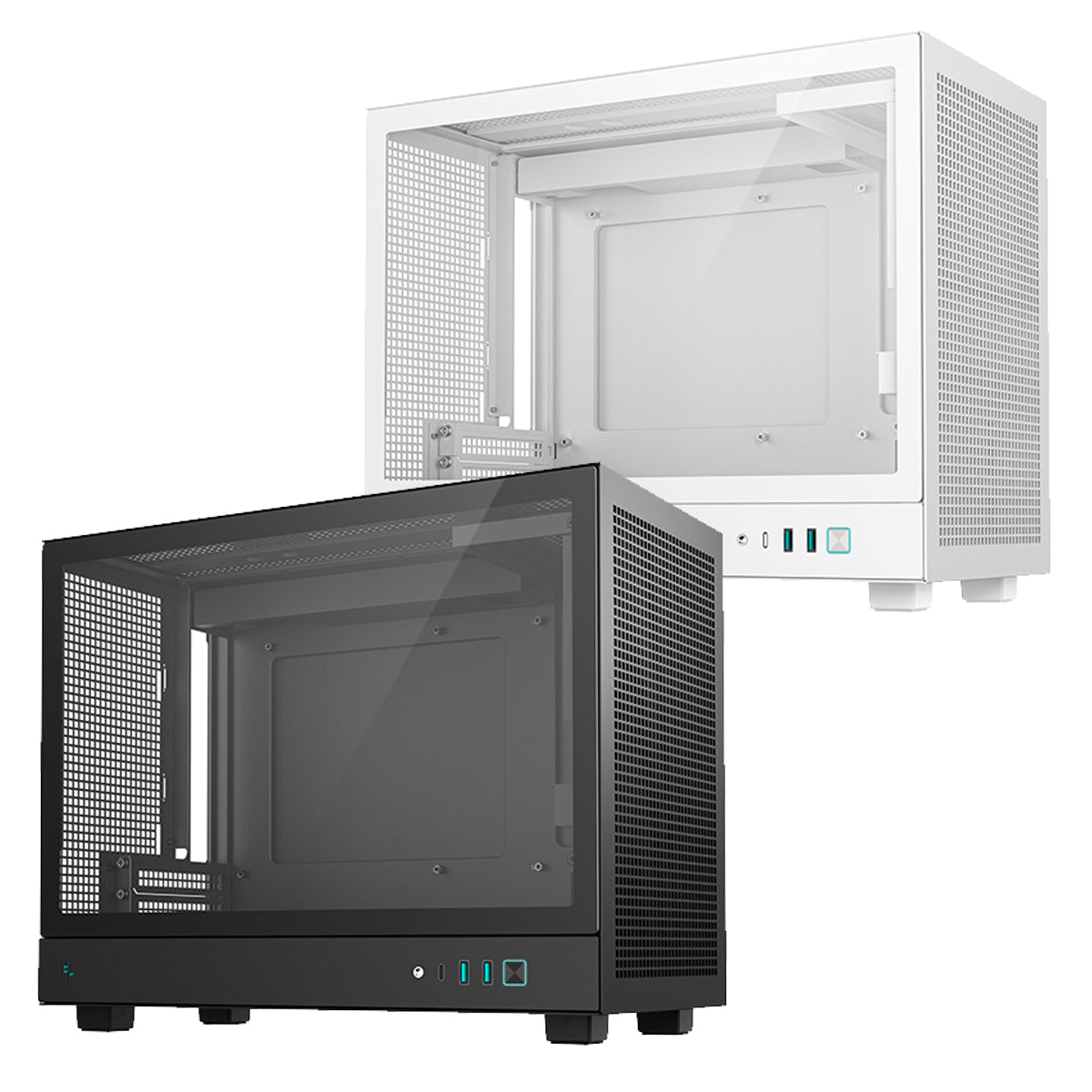Deepcool CH160 PLUS MESH Mini-ITX Portable High Flow Pc Case (Black, White)