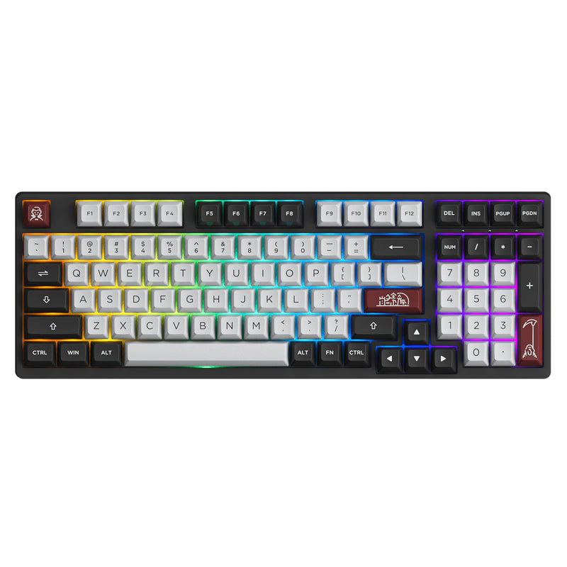 Akko Dracula Castle 3098S Hotswappable RGB Mechanical Keyboard (Akko CS Jelly Pink) - DataBlitzSTEELSERIES PRISMCAPS UNIVERSAL DOUBLE SHOT PBT KEYCAPS (BLACK) (PN60200) - DataBlitz