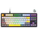 Ajazz AK870 V2 RGB Wired 87-Keys TKL Gasket-mounted Hot Swappable Mechanical Keyboard (Grey/White/Yellow) (Flying Fish Switch)