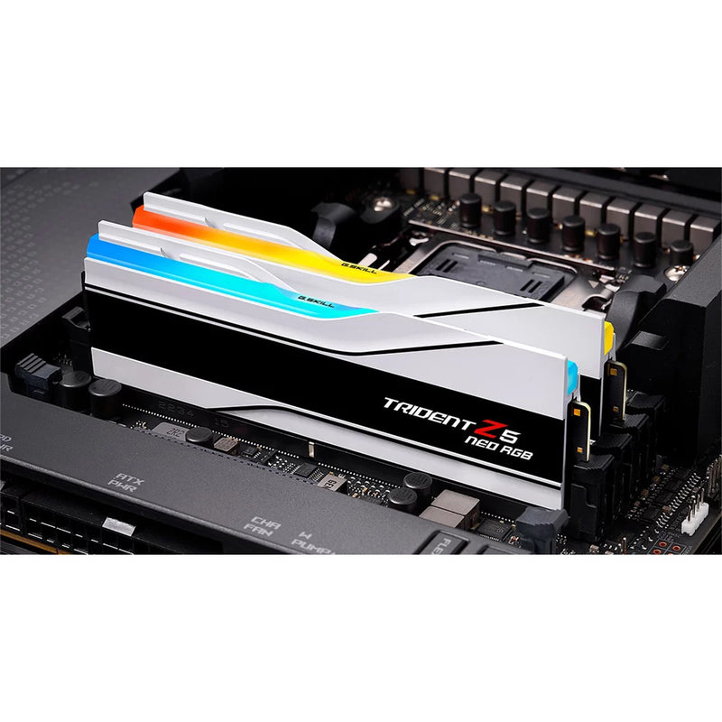 G.Skill Trident Z5 Neo RGB 64GB (2x32GB) DDR5-6000 CL30-36-36-96 1.40V AMD EXPO Desktop Memory (White) (F5-6000J3036G32GX2-TZ5NRW)