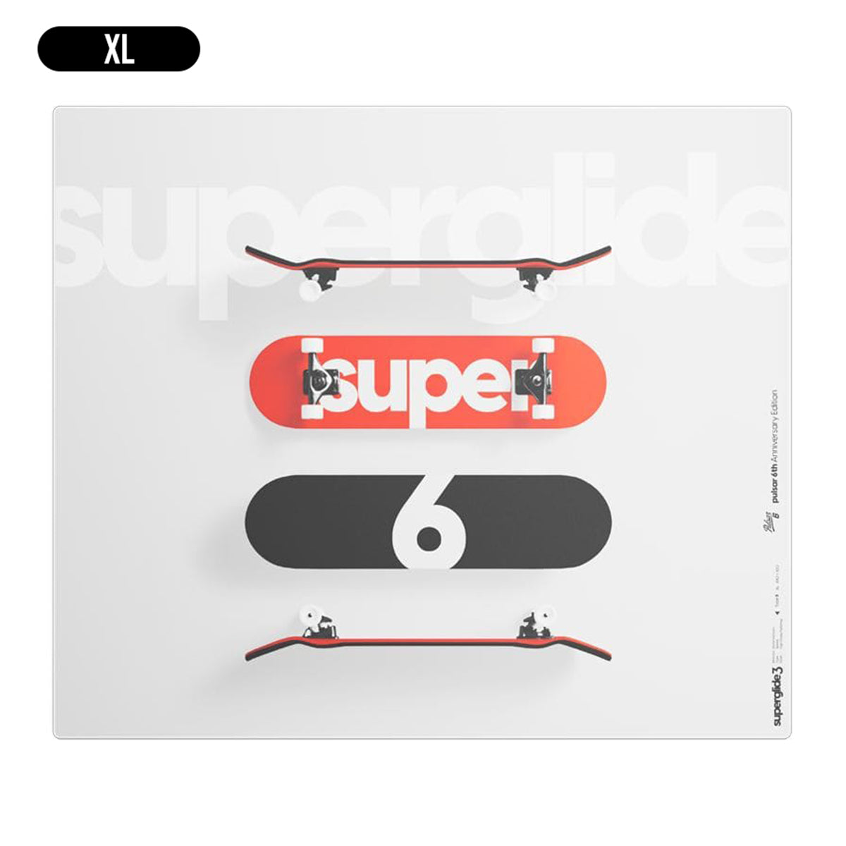 Pulsar Superglide 3 Premium Glass Mousepad 6th Anniversary Edition (Skateboard)