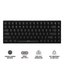 WLMouse YING75 Carbon Fiber Keyboard Nightfall Switch (Custom Gateron)