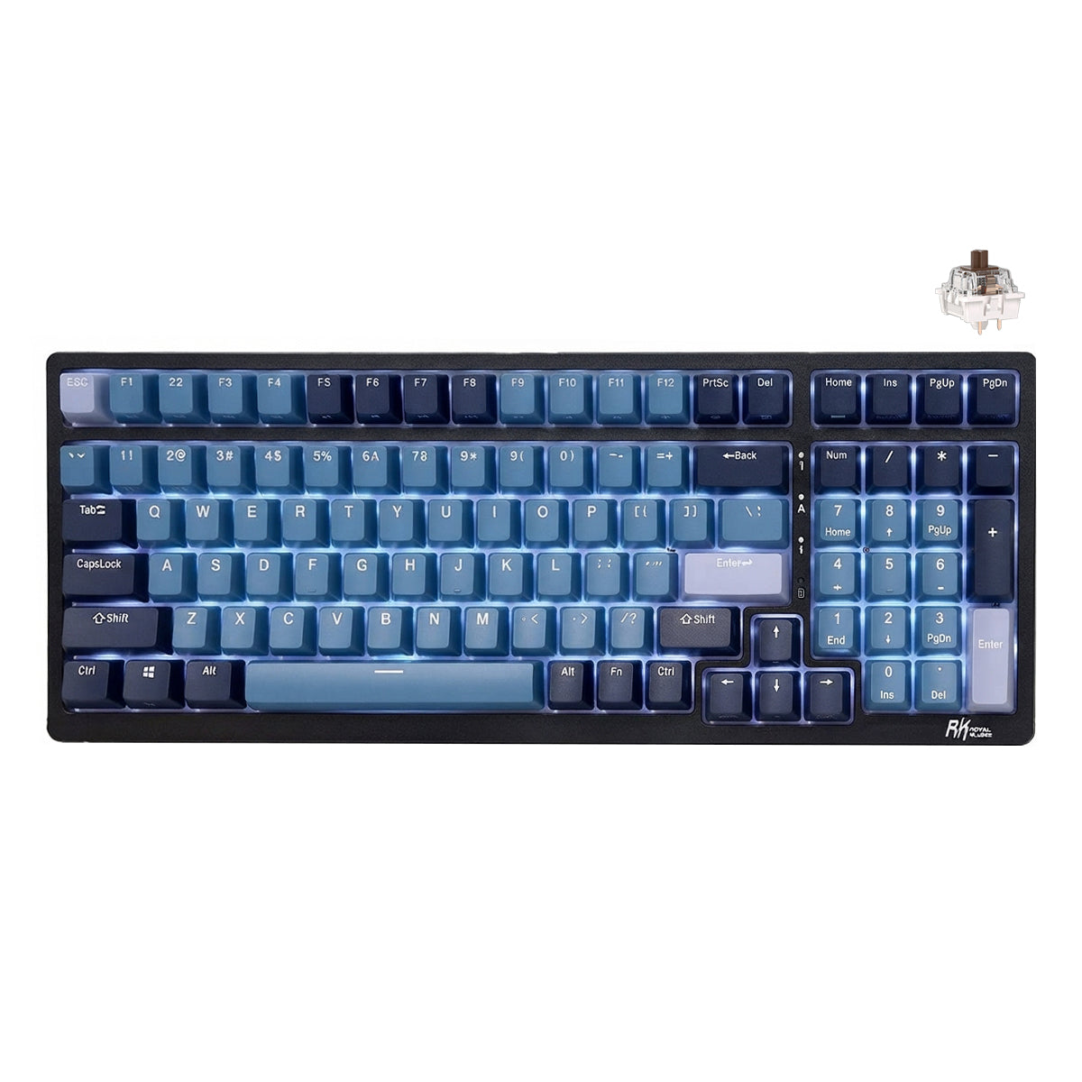 Royal Kludge RK98 Tri-Mode RGB Mechanical Keyboard Indigo