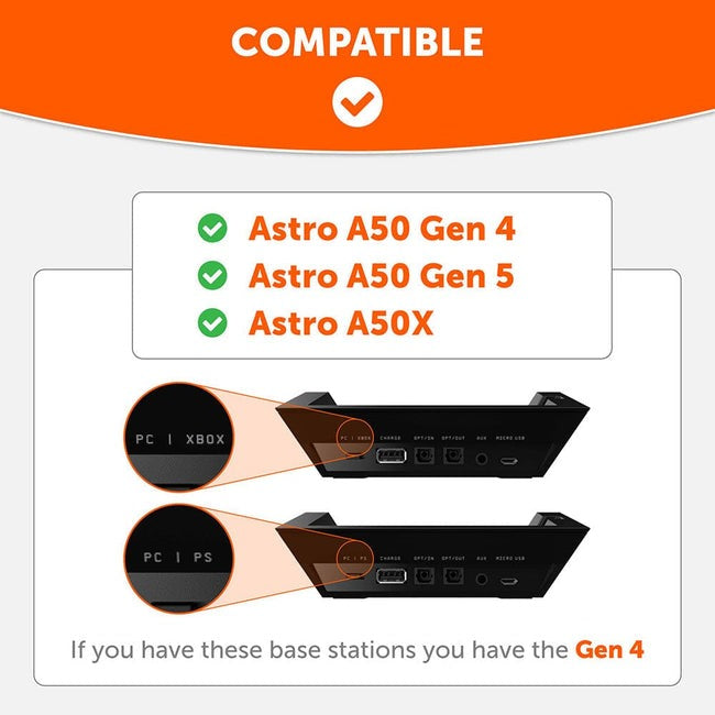 Wicked Cushions Astro A50 Gen 4 / Astro A50 Gen 5 / Astro A50X Earpads - WC FreeZe Cooling Gel (Black, Black Camo, 90s White, 90s Black)