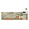 Ajazz AK35I V3 Max RGB Tri-Mode 100% 104-Keys Gasket-mounted Hot-Swappable Mechanical Keyboard with 1.14" TFT Display Screen & Knob (Grey/Cream/Orange) (Avocado Switch)