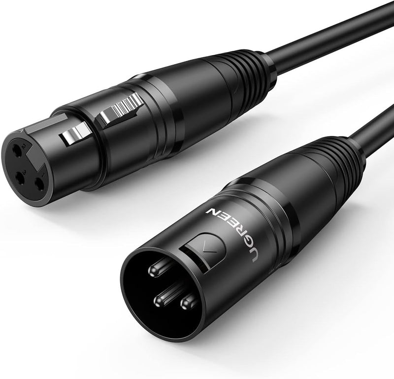Ugreen XLR Male To Female Microphone Extension Audio Cable - (Black) - DataBlitz