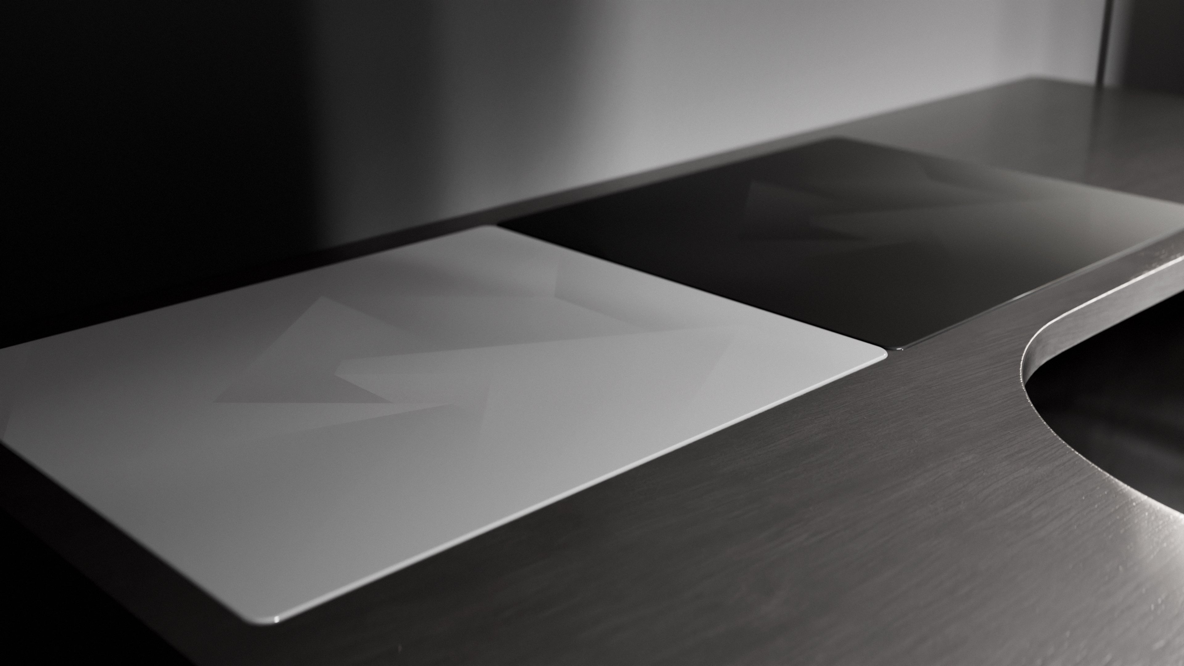 GLSSWRKS Polarity Series Glass Mousepad (Large, XLarge) (Black)
