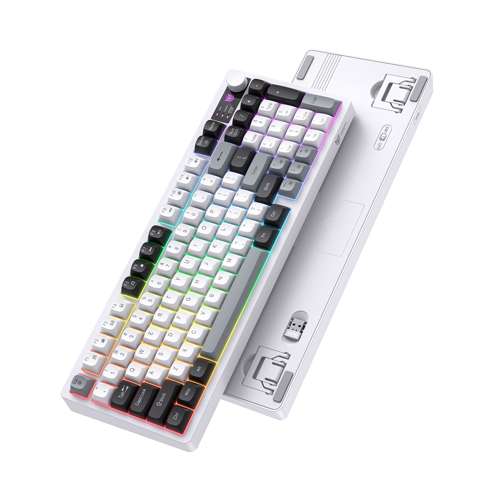 Onikuma MT902 Tri-Mode RGB 95 Keys Membrane Keyboard