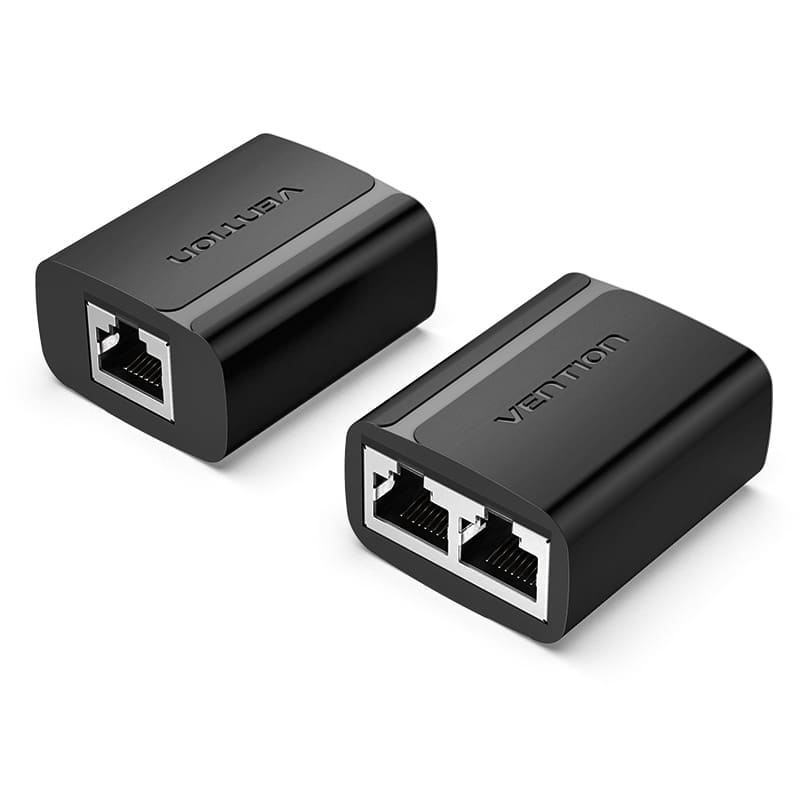 Vention RJ45 PVC Type Splitter Adapter (Black) (IPTB0)