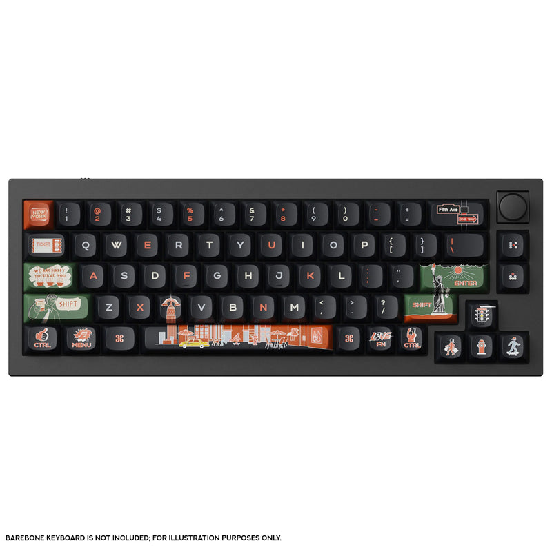 Keychron OSA Dye-Sub PBT Full Set 140 Keys Keycap Set (New York) (T40)