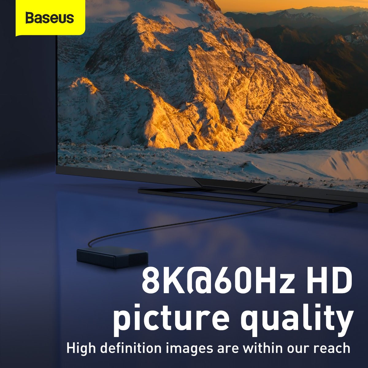 Baseus High Definition Series HDMI 8K To HDMI 8K Adapter Cable (Black)